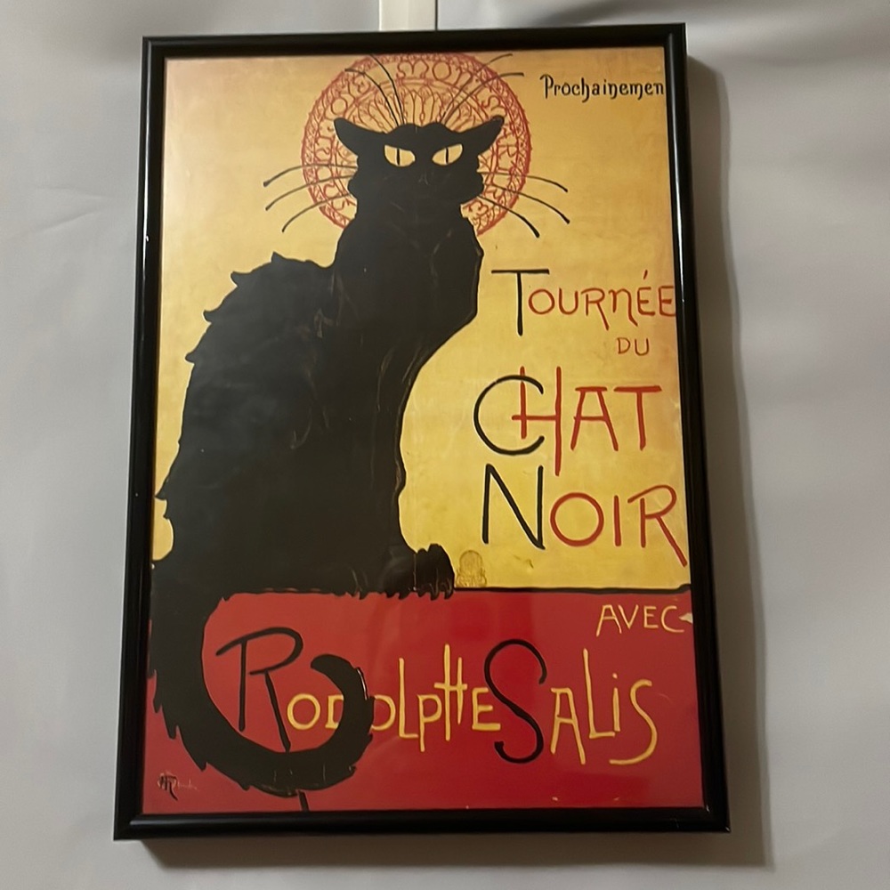 Tournee du Chat Noir,Le Pour Sterilise,Professionally Framed . . 9 1/2 “ X 13” - Picture 2 of 11